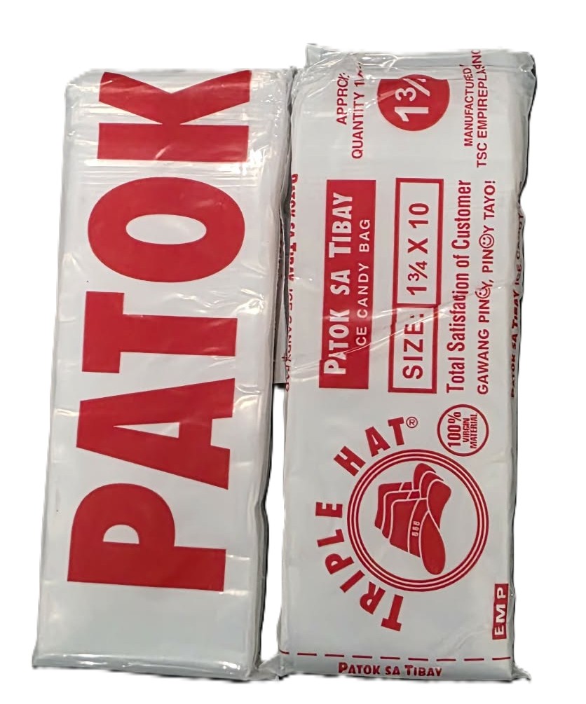 Ice Candy Wrapper Size (1 3/4 x 10) 100pcs Triple Hat